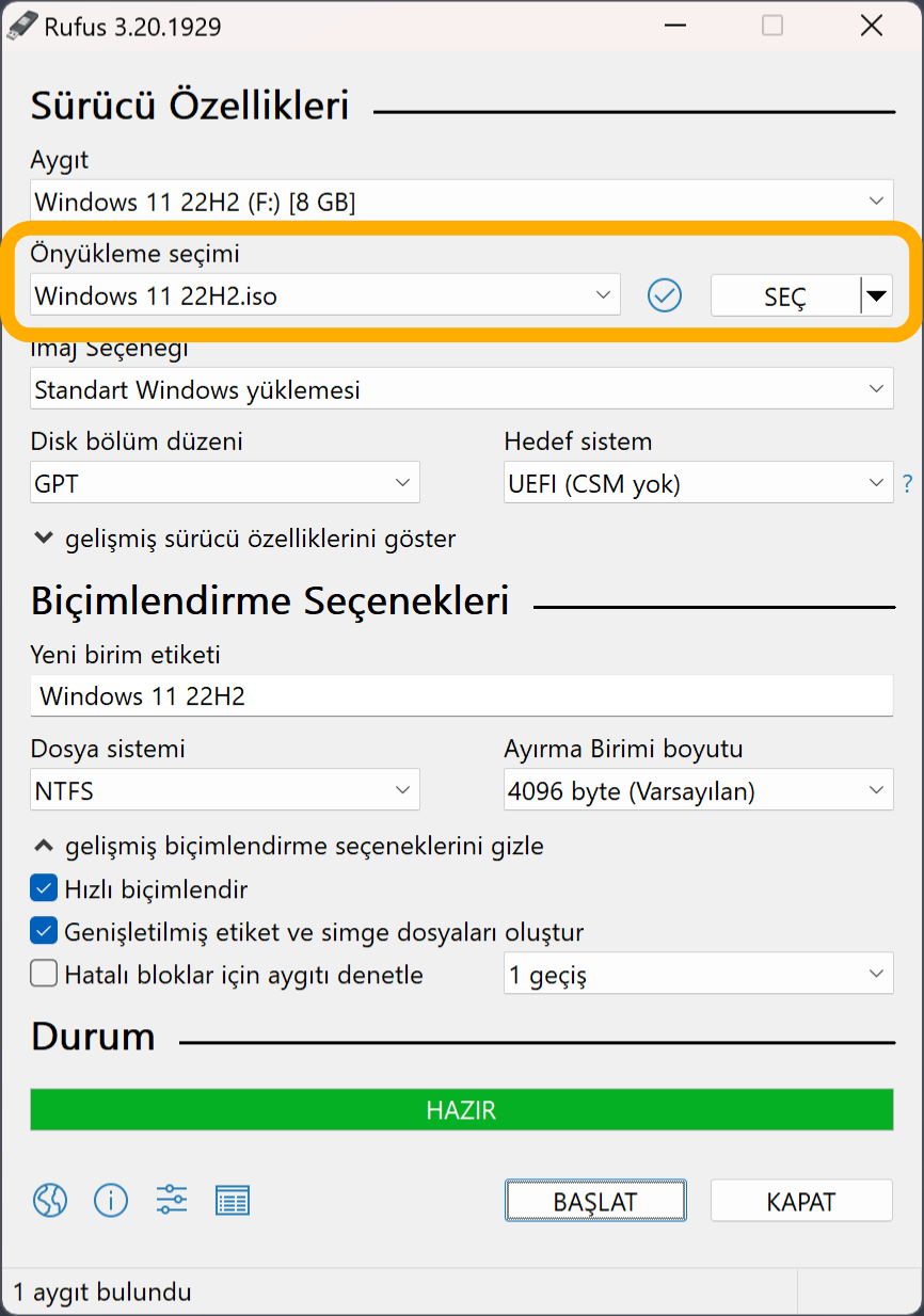 Prepare a Windows 10 installation USB step by step