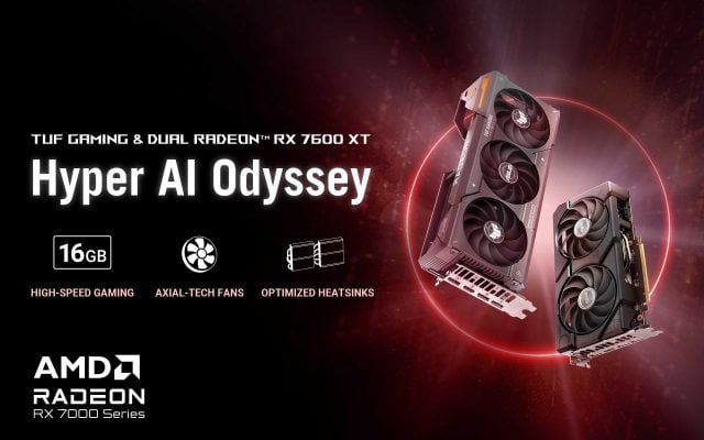 ASUS AMD Radeon RX 7600 XT graphics card
