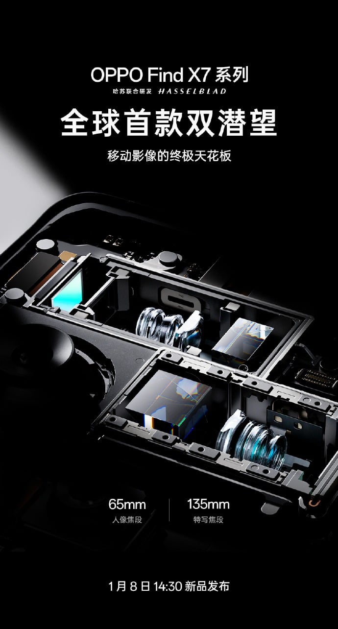 Oppo Find X7 Series, Dual periscope camera